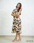Crinkle Brocade Chiffon Midi Dress 68261